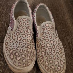 Vans Girls purple cheetah size 4